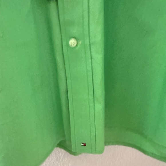 Tommy Hilfiger Men's Green Long Sleeve Flap Chest Pocket Shirt Size Large - Picture 9 of 9